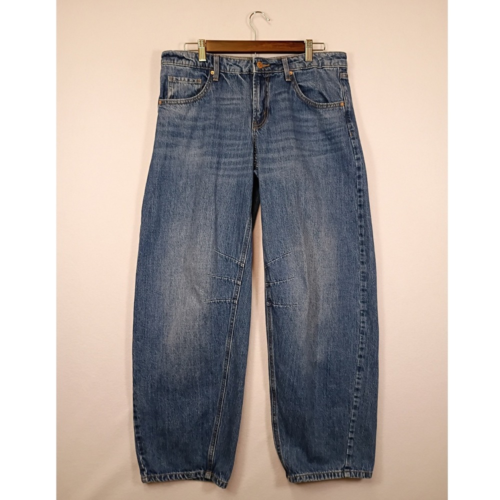 Streetwear Wild Fable Women 8 Blue High Rise Tapered Balloon Leg Denim Jeans
